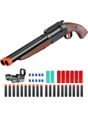 Double-Barreled Soft Bullet Toy Gun - Realistic Blaster with Sight, Fun Gift